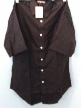 NWT Windridge Men's Dress Shirt-Short Sleeve -Size 15-Black
